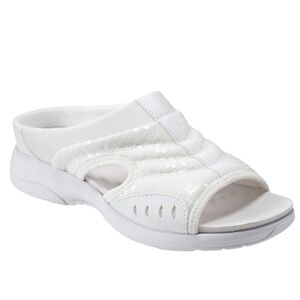 Easy Spirit Traciee White Slip‎ On Sandals NEW